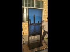 Outdoor QLED digital signage optical bonded wall mount touch screen  advertisement player