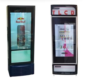 Supermarket Transparent Lcd Screen For Cold Drink Frigerator Display