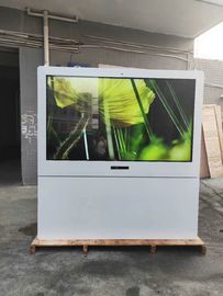 75 Inch Outdoor Digital Signage Floor Standing Type Weather Resistant