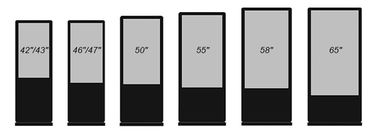 Various Size Lcd Touch Screen Kiosk For Indoor Floor Standing Type 43 Inch
