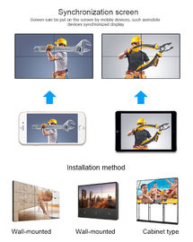 55 Inch Seamless Lcd Wall , 0.8mm 2x2 Ultra Narrow Bezel Video Wall